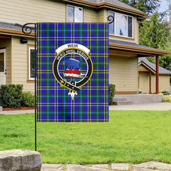 Weir Modern Tartan Crest Garden Flag