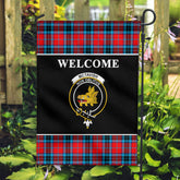McTavish Tartan Crest Black Garden Flag