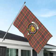 Cumming Hunting Weathered Tartan Crest House Flag