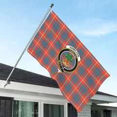 Hamilton Ancient Tartan Crest House Flag