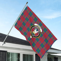 Lindsay Modern Tartan Crest House Flag
