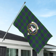 Lockhart Modern Tartan Crest House Flag