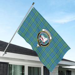 Lockhart Tartan Crest House Flag