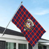 McLachlan Modern Tartan Crest House Flag