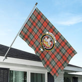 McLachlan Weathered Tartan Crest House Flag