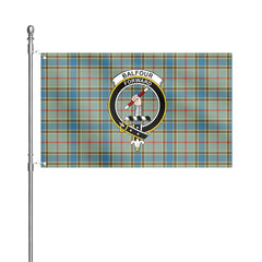 Balfour Blue Tartan Crest House Flag
