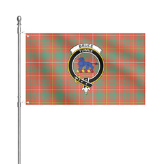 Bruce Ancient Tartan Crest House Flag