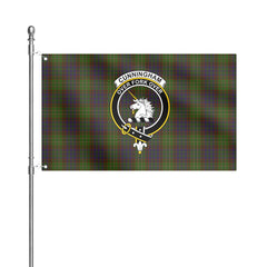 Cunningham Hunting Modern Tartan Crest House Flag