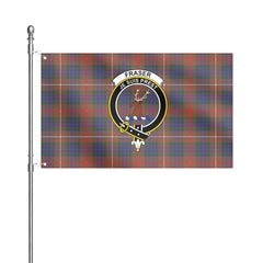 Fraser (of Lovat) Hunting Modern Tartan Crest House Flag