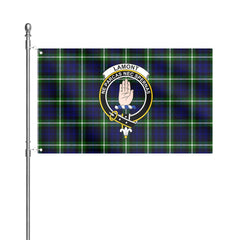 Lamont Modern Tartan Crest House Flag