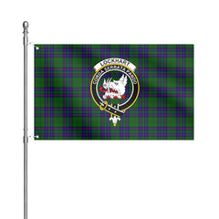 Lockhart Modern Tartan Crest House Flag