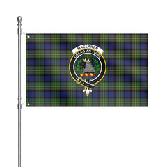 MacLaren Modern Tartan Crest House Flag