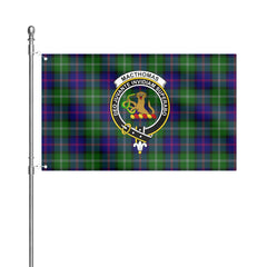 MacThomas Modern Tartan Crest House Flag