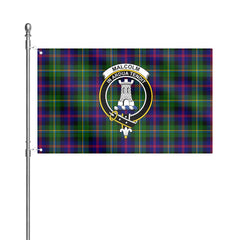 Malcolm (or MacCallum) Tartan Crest House Flag