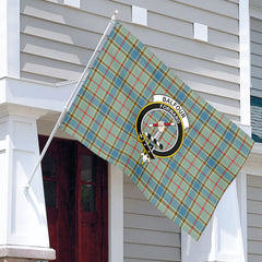 Balfour Blue Tartan Crest House Flag