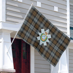 Black Watch Weathered Tartan Crest House Flag