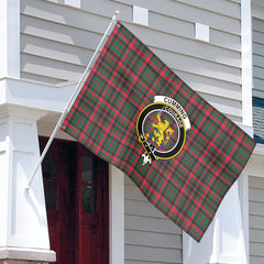 Cumming Hunting Modern Tartan Crest House Flag
