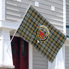 Farquharson Weathered Tartan Crest House Flag