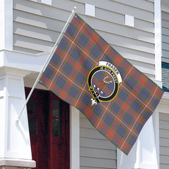 Fraser (of Lovat) Hunting Modern Tartan Crest House Flag