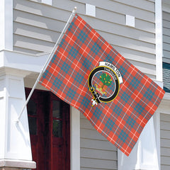 Hamilton Ancient Tartan Crest House Flag
