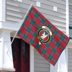 Lindsay Modern Tartan Crest House Flag