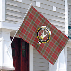 Lindsay Weathered Tartan Crest House Flag
