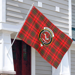MacDougall Modern Tartan Crest House Flag