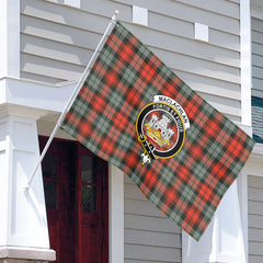 MacLachlan Weathered Tartan Crest House Flag