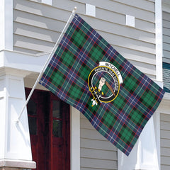 Mitchell Modern Tartan Crest House Flag