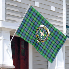 Murray of Atholl Ancient Tartan Crest House Flag