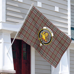 Nicolson Hunting Weathered Tartan Crest House Flag
