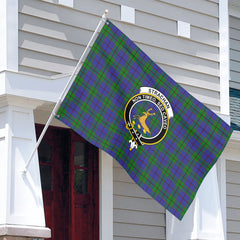 Strachan Tartan Crest House Flag