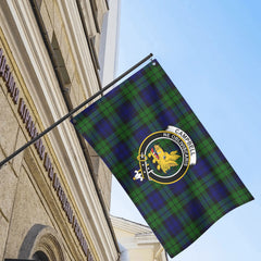 Campbell Modern Tartan Crest House Flag