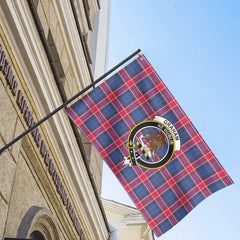 Graham of Menteith Red Tartan Crest House Flag