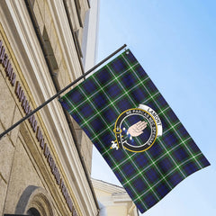 Lamont Modern Tartan Crest House Flag