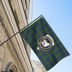 Lockhart Modern Tartan Crest House Flag