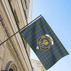 Sinclair Hunting Modern Tartan Crest House Flag
