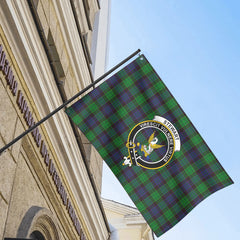 Stewart Old Modern Tartan Crest House Flag