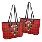 McNab Modern Tartan Crest Leather Tote Bag