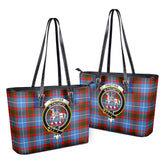 Trotter Tartan Crest Leather Tote Bag