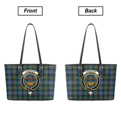 Cameron of Erracht Ancient Tartan Crest Leather Tote Bag