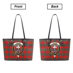 Cheyne Tartan Crest Leather Tote Bag
