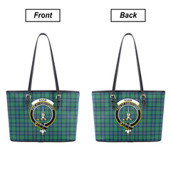 Shaw Ancient Tartan Crest Leather Tote Bag