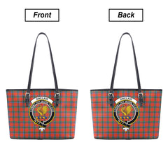 Sinclair Ancient Tartan Crest Leather Tote Bag