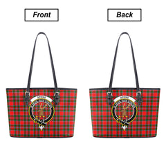 Spens (or Spence) Tartan Crest Leather Tote Bag