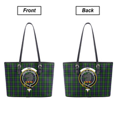 Tait Tartan Crest Leather Tote Bag