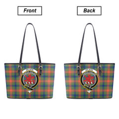 Wilson Ancient Tartan Crest Leather Tote Bag