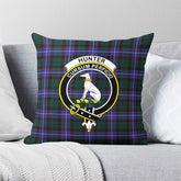 Hunter Modern Tartan Crest Pillow Cover