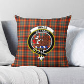 Innes Ancient Tartan Crest Pillow Cover