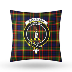 MacLellan Modern Tartan Crest Pillow Cover